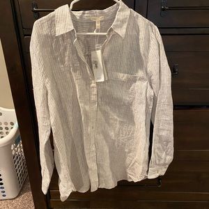 NWT EILEEN FISHER LINEN TOP SIZE MEDIUM